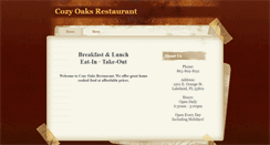 Desktop Screenshot of cozyoaksrestaurant.com